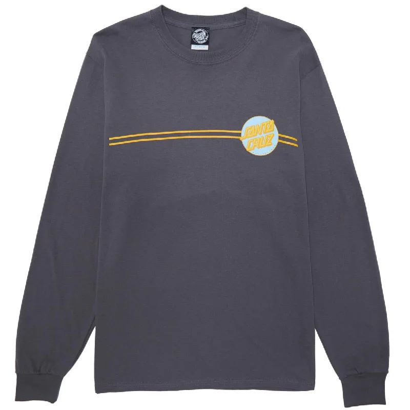 Santa Cruz Other Dot Long Sleeve T-Shirt - Charcoal/Orange/Blue