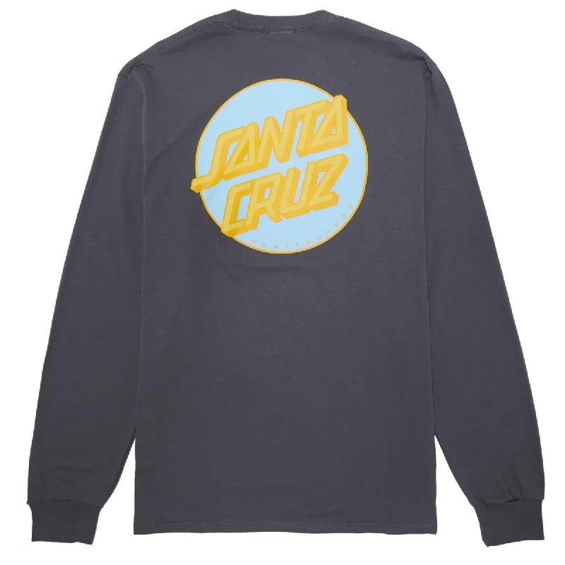 Santa Cruz Other Dot Long Sleeve T-Shirt - Charcoal/Orange/Blue