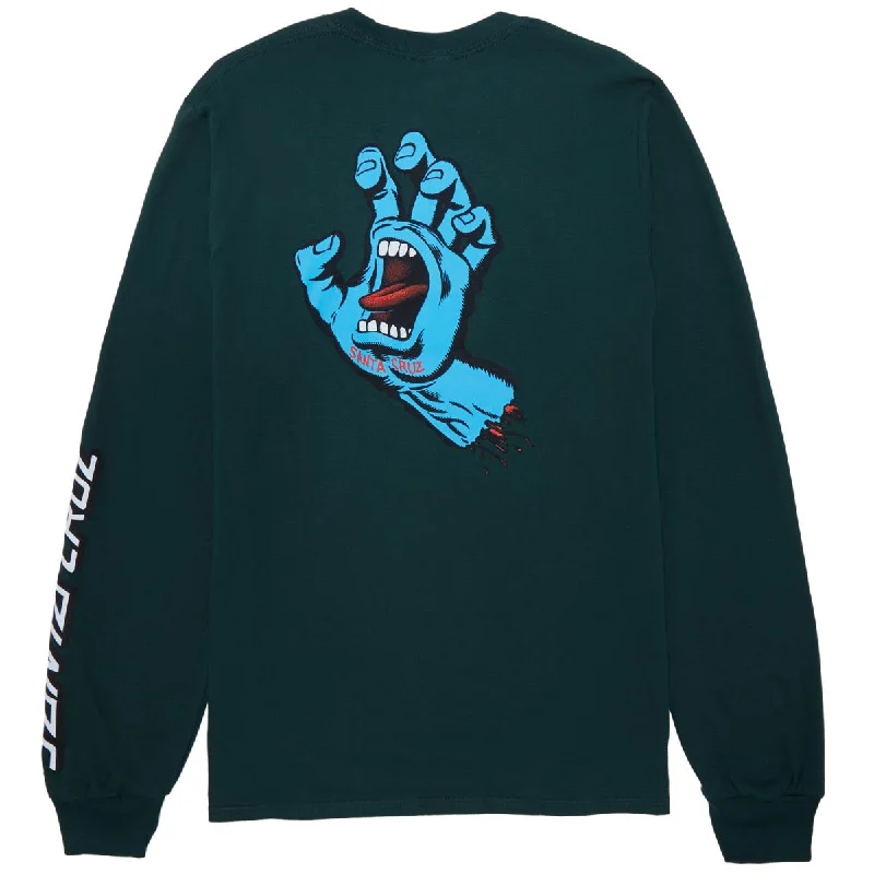 Santa Cruz Screaming Hand Long Sleeve T-Shirt - Dark Green