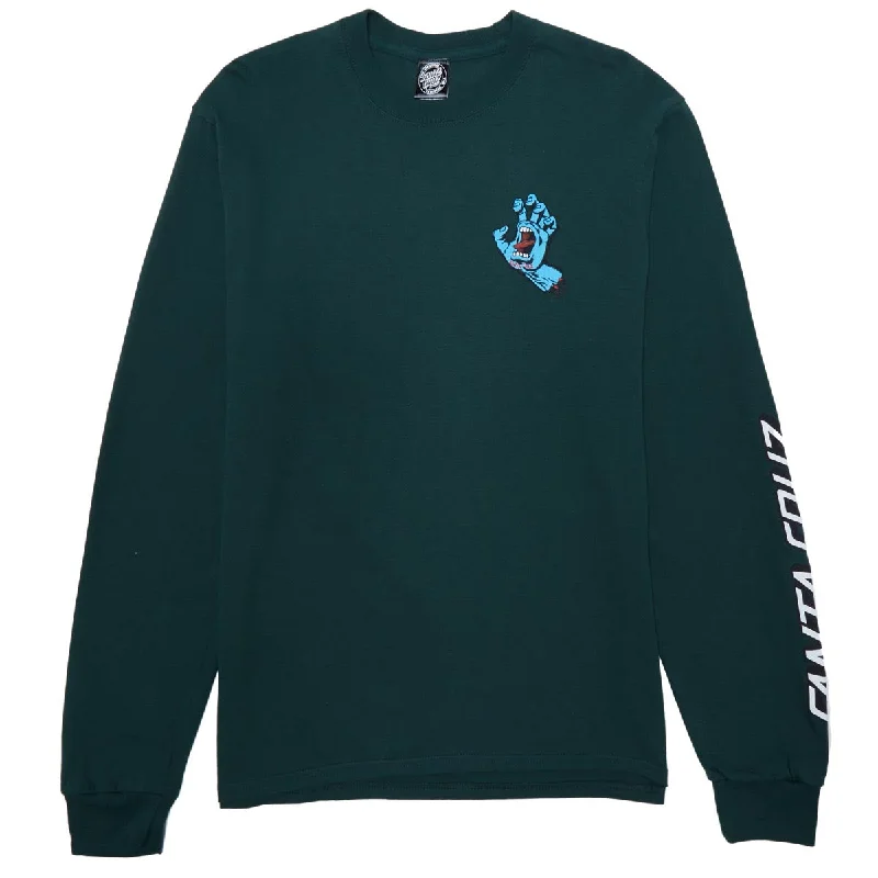 Santa Cruz Screaming Hand Long Sleeve T-Shirt - Dark Green