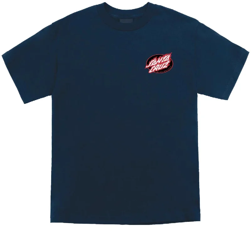 Santa Cruz True Oval Flame Dot T-Shirt - Navy