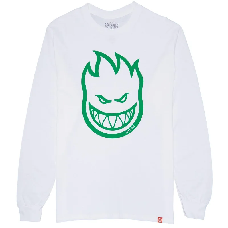 Spitfire Bighead Long Sleeve T-Shirt - White/Green