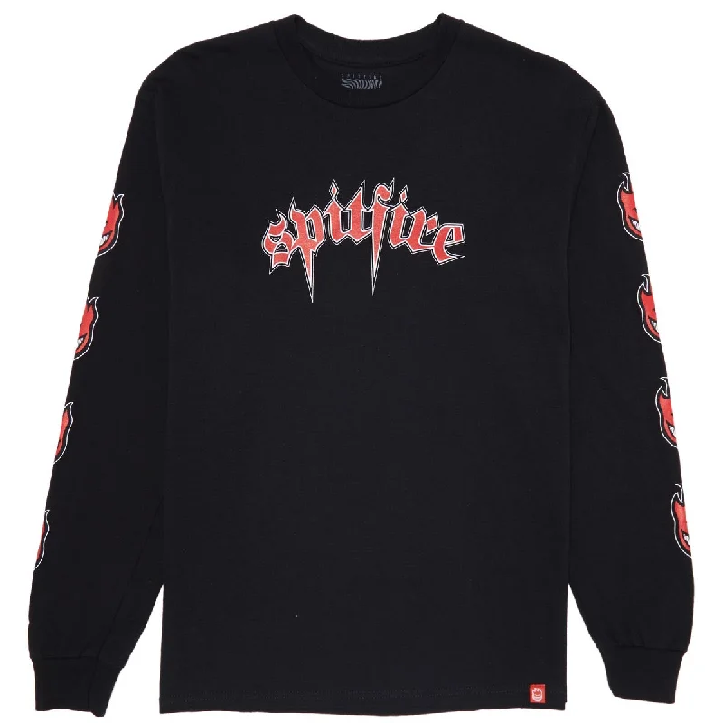 Spitfire Venom Bighead Long Sleeve T-Shirt - Black/Red/White/Black