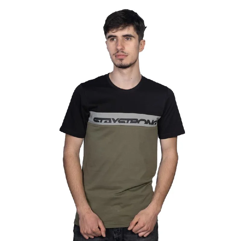 Stay Strong Cut Off T-Shirt - Black/Green