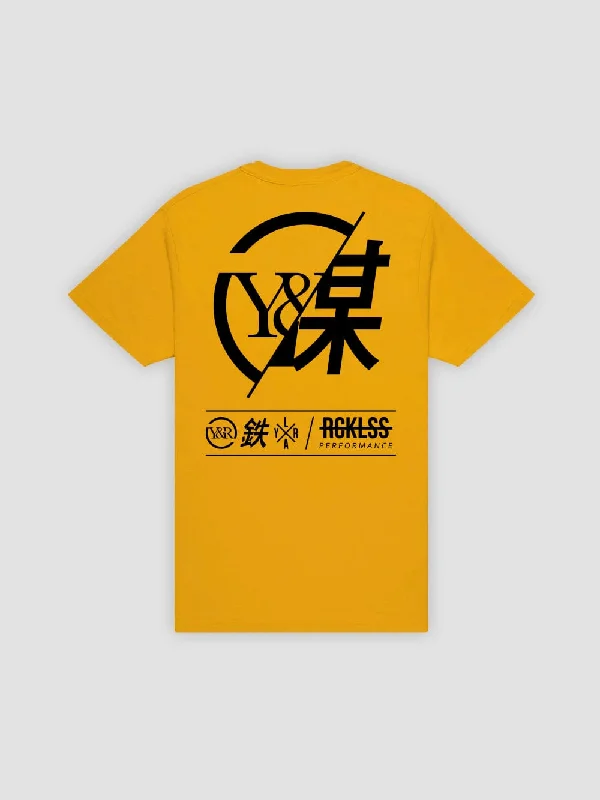 Strike Thru Tee - Gold