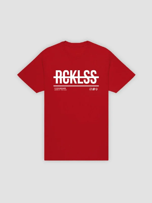 Strike Thru Tee - Red