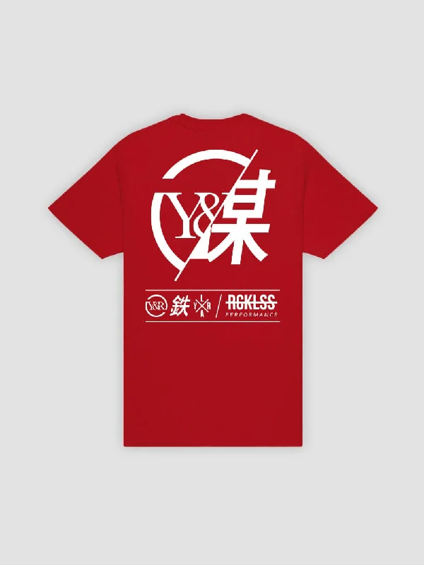 Strike Thru Tee - Red