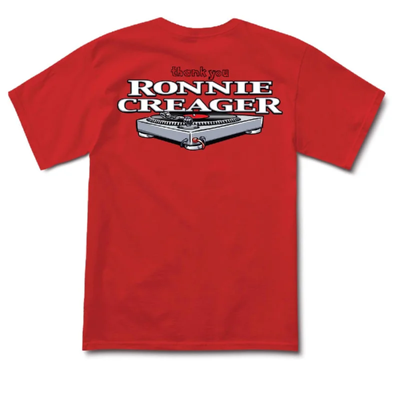 Thank You x Ronnie Creager Turntable T-Shirt - Red