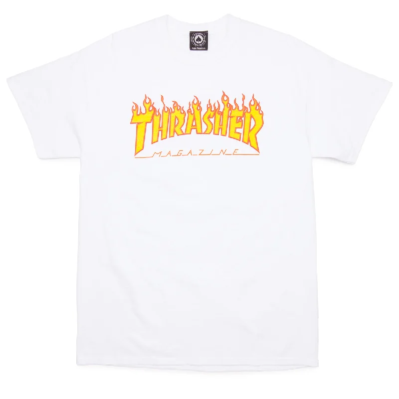 Thrasher Flame T-Shirt - White