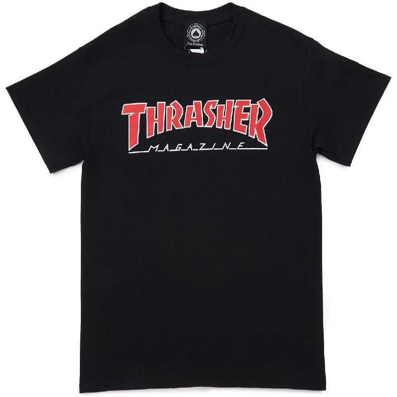 Thrasher Outlined T-Shirt - Black