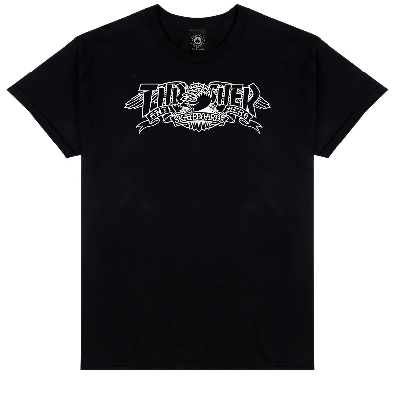 Thrasher x Anti-Hero Mag Banner T-Shirt - Black