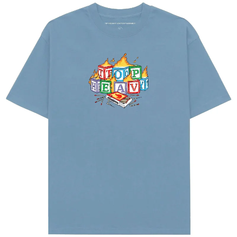 Top Heavy Blocks T-Shirt - Carolina Blue