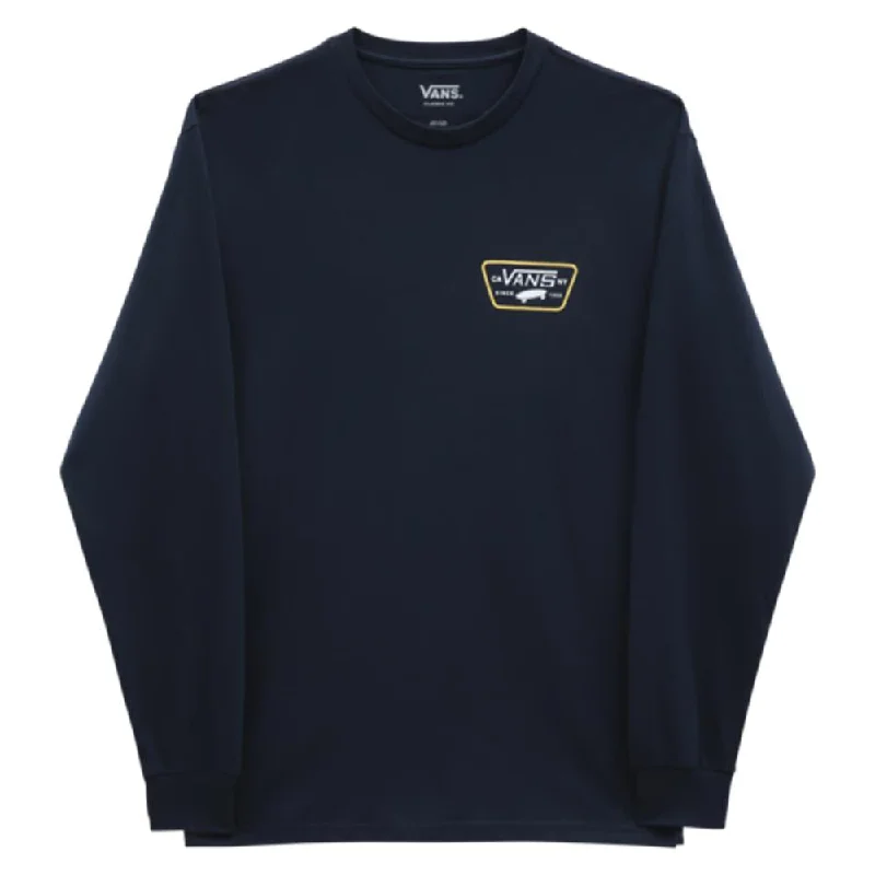 Vans Full Patch Back Long Sleeve T-Shirt - Navy/Samoan Sun