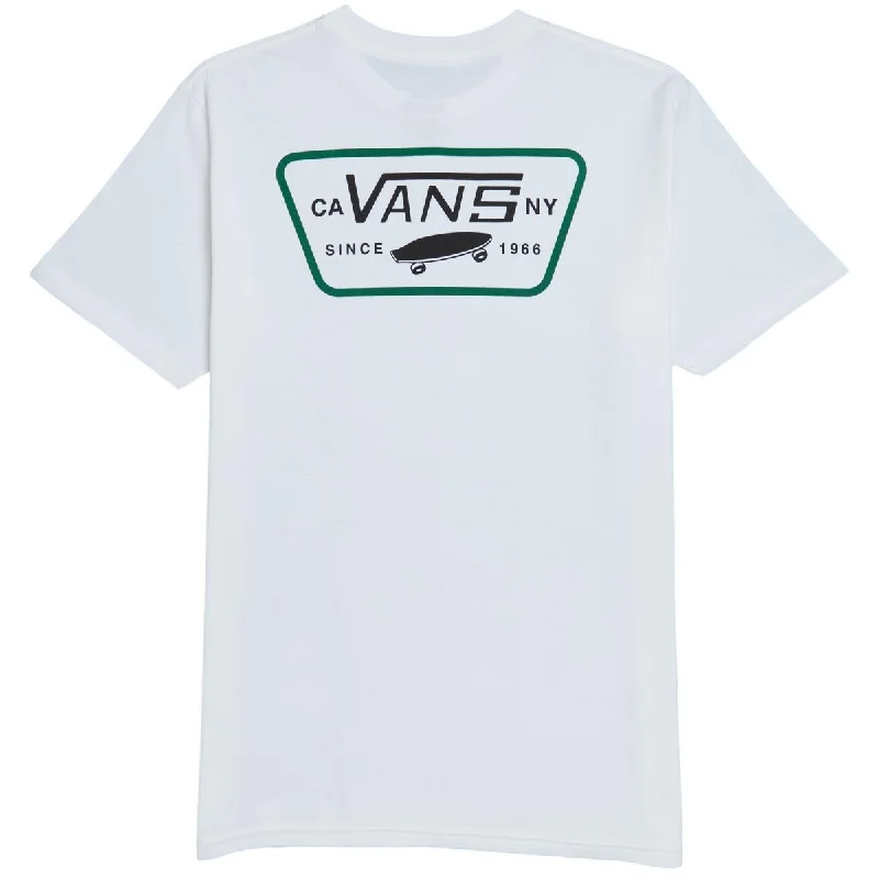 Vans Full Patch Back T-Shirt - White/Black/Verdant Green