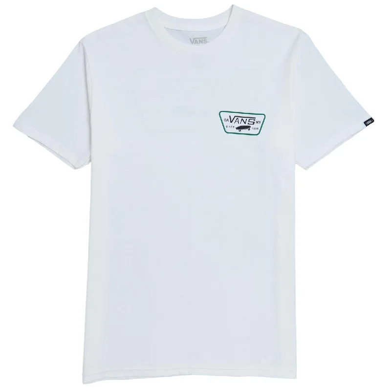 Vans Full Patch Back T-Shirt - White/Black/Verdant Green