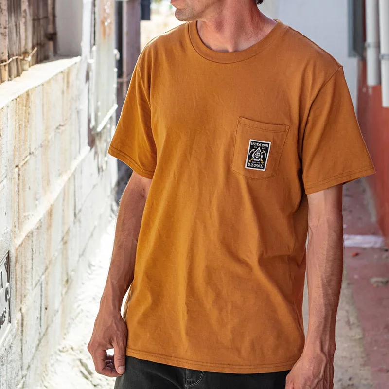 Volcom Pocket Label T-Shirt - Chestnut Brown