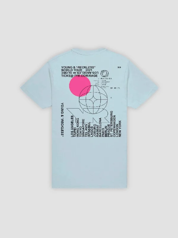 World Tour Tee - Light Blue